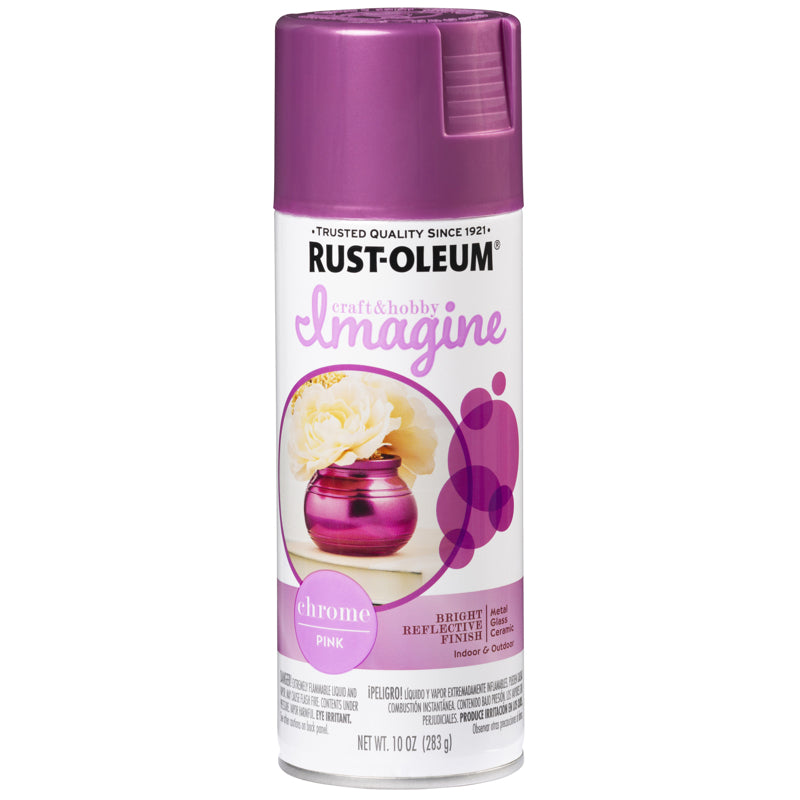 RUST-OLEUM - Rust-Oleum Imagine Smooth Chrome Pink Spray Paint 10 oz - Case of 4