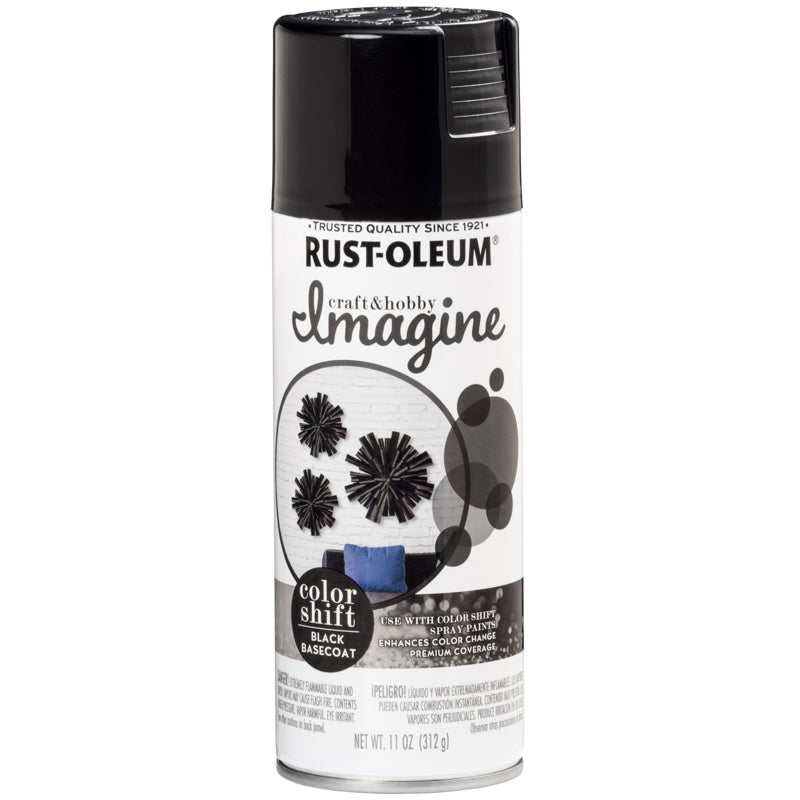 RUST-OLEUM - Rust-Oleum Imagine Craft & Hobby Gloss Black Basecoat Spray Paint 11 oz - Case of 4