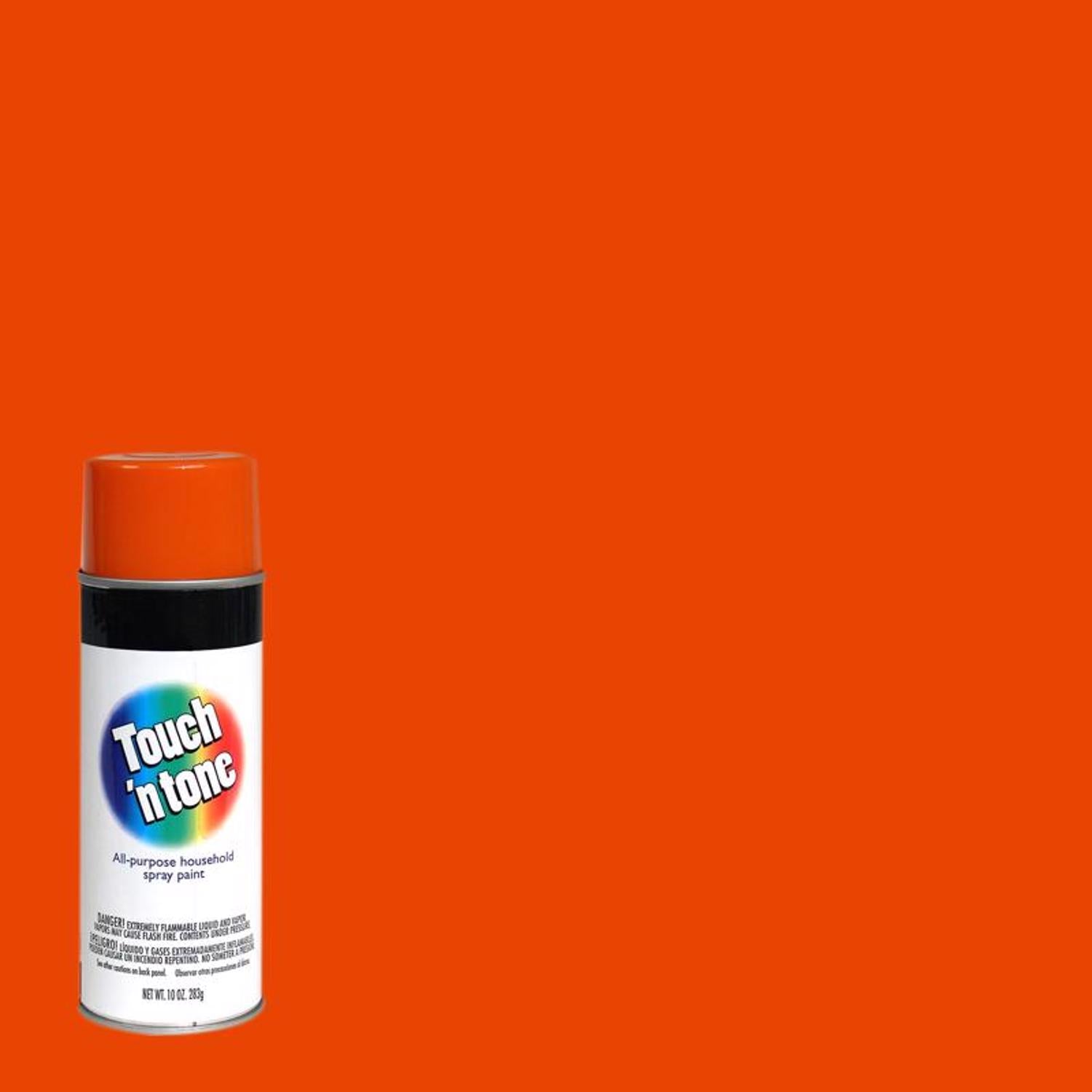 Rust-Oleum Touch N Tone Gloss Orange Spray Paint 10 oz - Case of 6