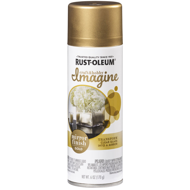 RUST-OLEUM - Rust-Oleum Imagine Gold Mirror Spray Paint 6 oz - Case of 4