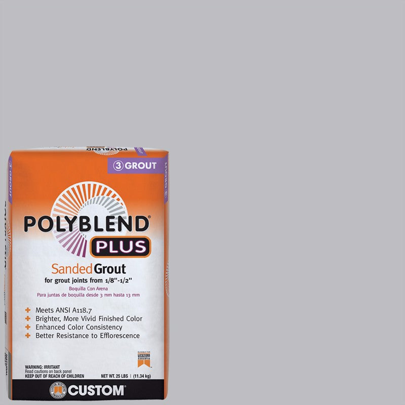 CUSTOM BUILDING PRODUCTS - Custom Building Products Polyblend Plus Indoor and Outdoor Platinum Sanded Grout 25 lb