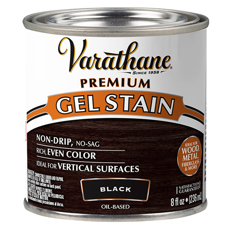 VARATHANE - Varathane Premium Black Oil-Based Linseed Oil Modified Alkyd Gel Stain 0.5 pt - Case of 4