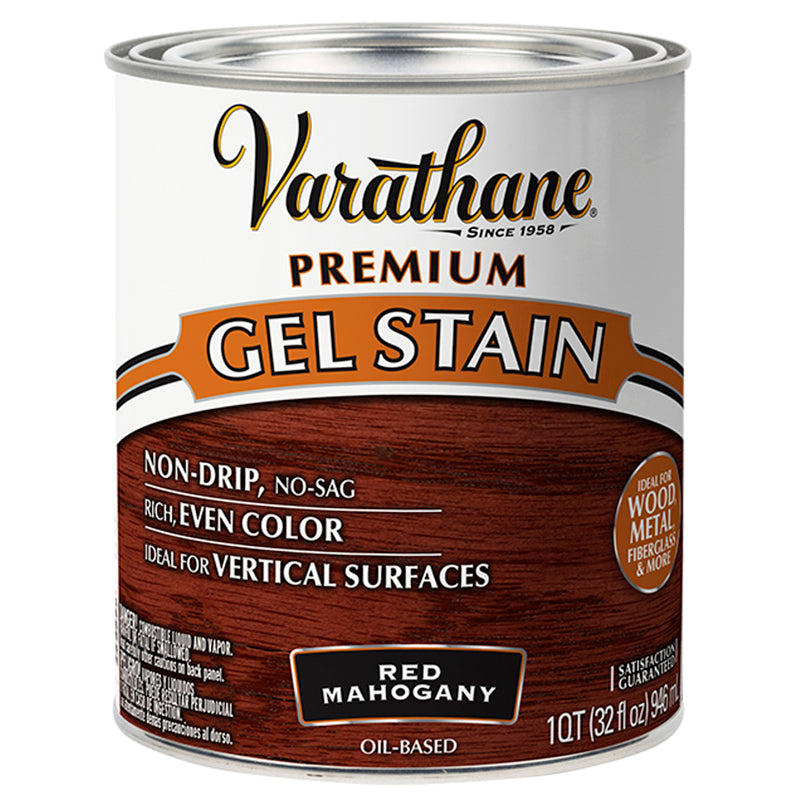 VARATHANE - Varathane Premium Red Mahogany Oil-Based Linseed Oil Modified Alkyd Gel Stain 1 qt - Case of 2