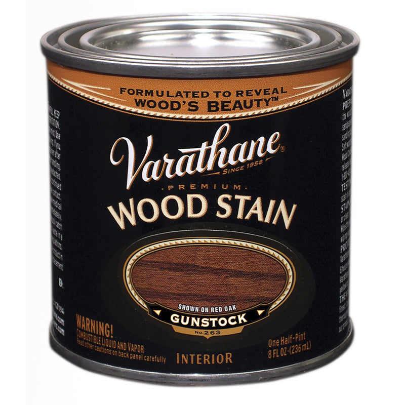 VARATHANE - Varathane Semi-Transparent Gunstock Oil-Based Urethane Modified Alkyd Wood Stain 0.5 pt