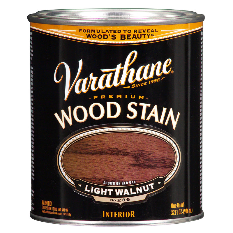 VARATHANE - Varathane Semi-Transparent Light Walnut Oil-Based Urethane Modified Alkyd Wood Stain 1 qt