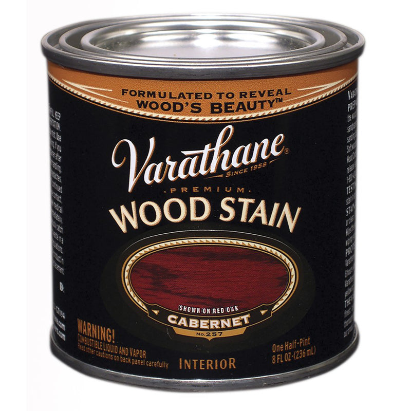 VARATHANE - Varathane Premium Semi-Transparent Cabernet Oil-Based Urethane Modified Alkyd Wood Stain 0.5 pt