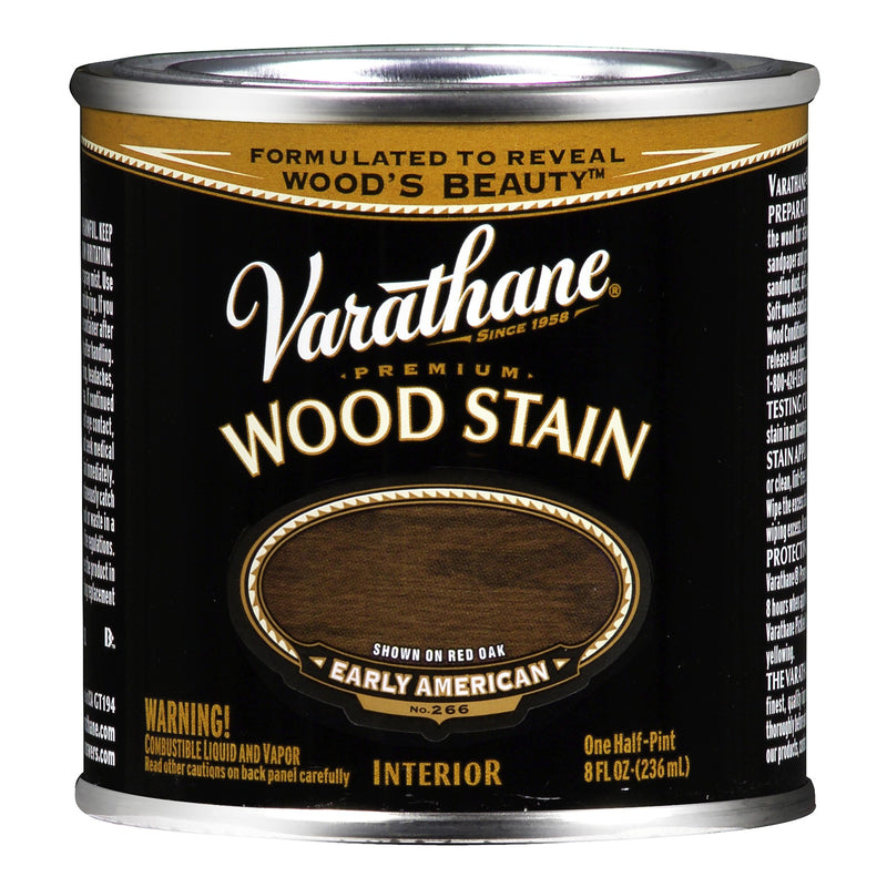 VARATHANE - Varathane Premium Semi-Transparent Early American Oil-Based Urethane Modified Alkyd Wood Stain 0.5 p