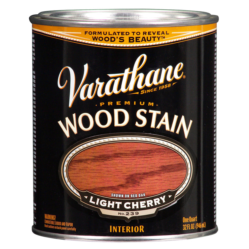 VARATHANE - Varathane Premium Semi-Transparent Light Cherry Oil-Based Urethane Modified Alkyd Wood Stain 1 qt