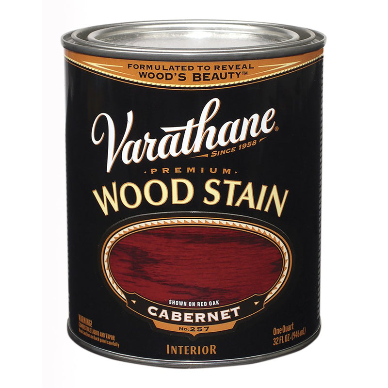 VARATHANE - Varathane Premium Semi-Transparent Cabernet Oil-Based Urethane Modified Alkyd Wood Stain 1 qt - Case of 2