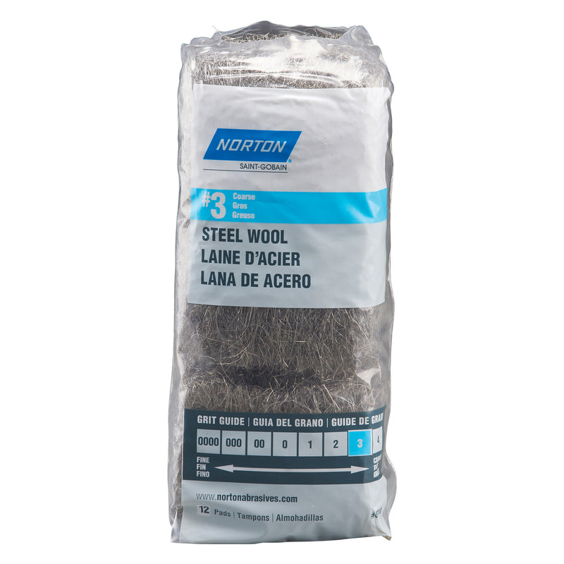 NORTON - Norton 3 Grade Coarse Steel Wool Pad 12 pk