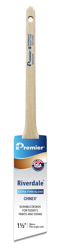 PREMIER - Premier Riverdale 1-1/2 in. Extra Stiff Thin Angle Sash Paint Brush