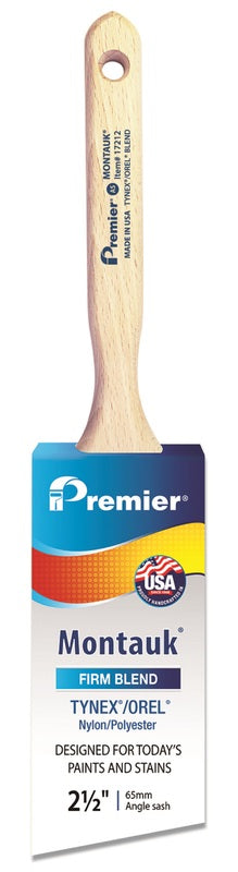 PREMIER - Premier Montauk 2-1/2 in. Firm Angle Sash Paint Brush - Case of 6