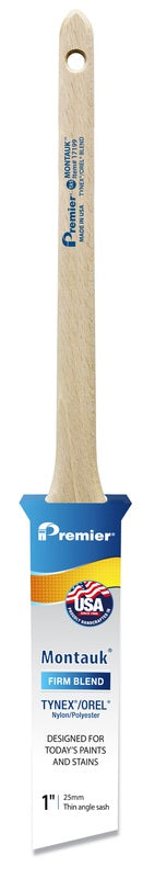 PREMIER - Premier Montauk 1 in. Firm Thin Angle Sash Paint Brush - Case of 6