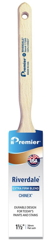 PREMIER - Premier Riverdale 1-1/2 in. Extra Stiff Flat Sash Paint Brush - Case of 6