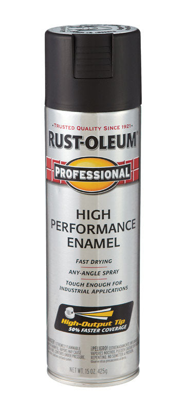 RUST-OLEUM - Rust-Oleum Professional Flat Black Spray Paint 15 oz