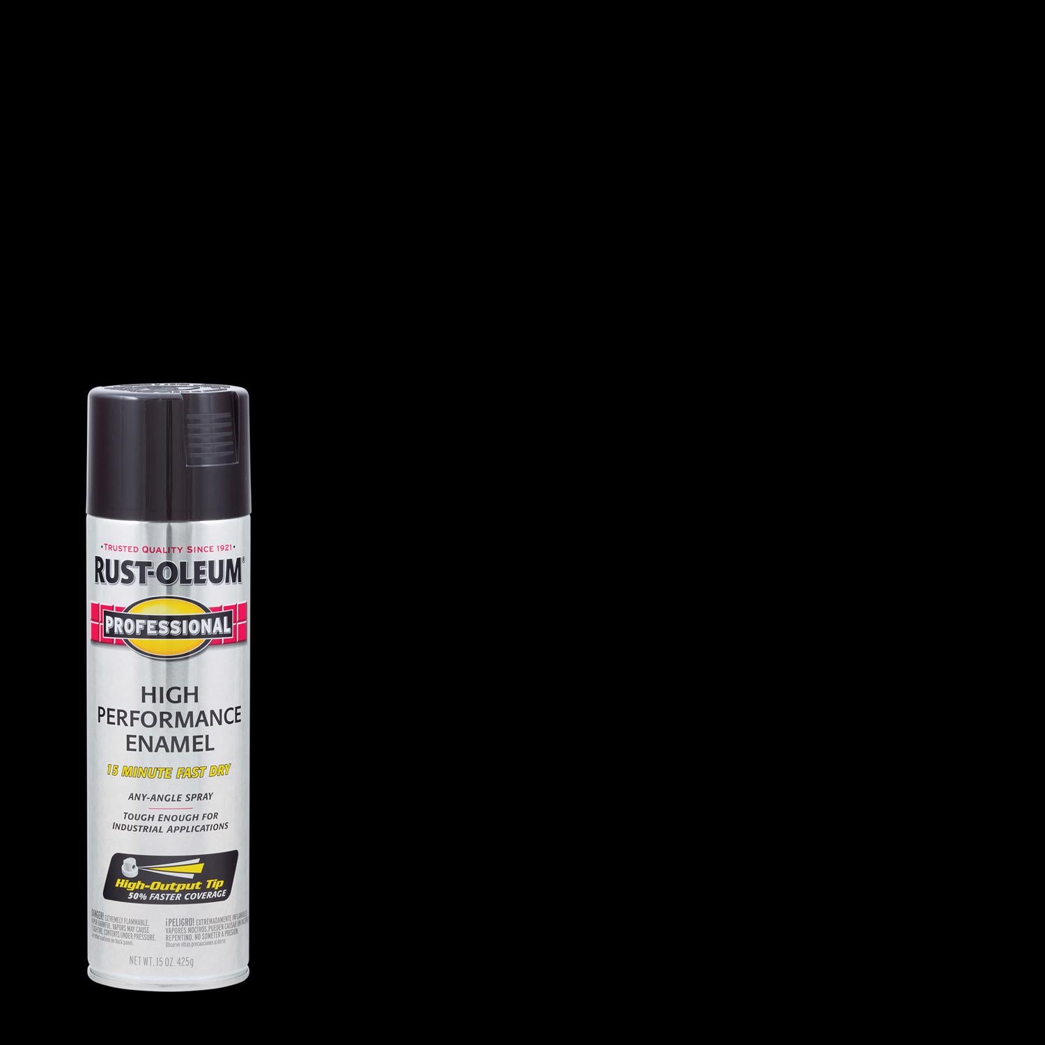 Rust-Oleum Professional Gloss Black Spray Paint 15 oz - Case of 6