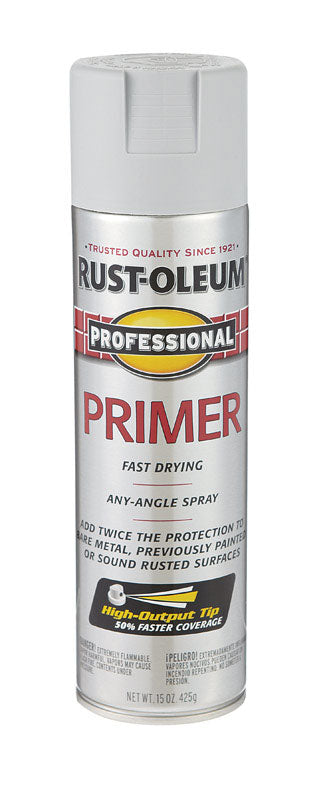 RUST-OLEUM - Rust-Oleum Professional Flat Gray Primer Spray 15 oz