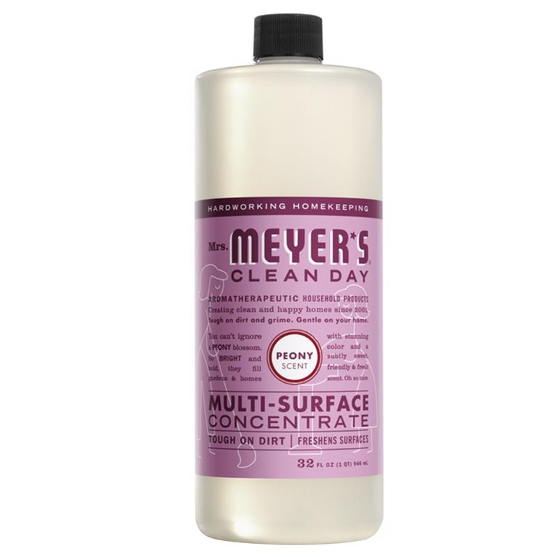 MRS. MEYER'S - Mrs. Meyer's Clean Day Peony Scent Concentrated Multi-Surface Cleaner Liquid 32 oz - Case of 6