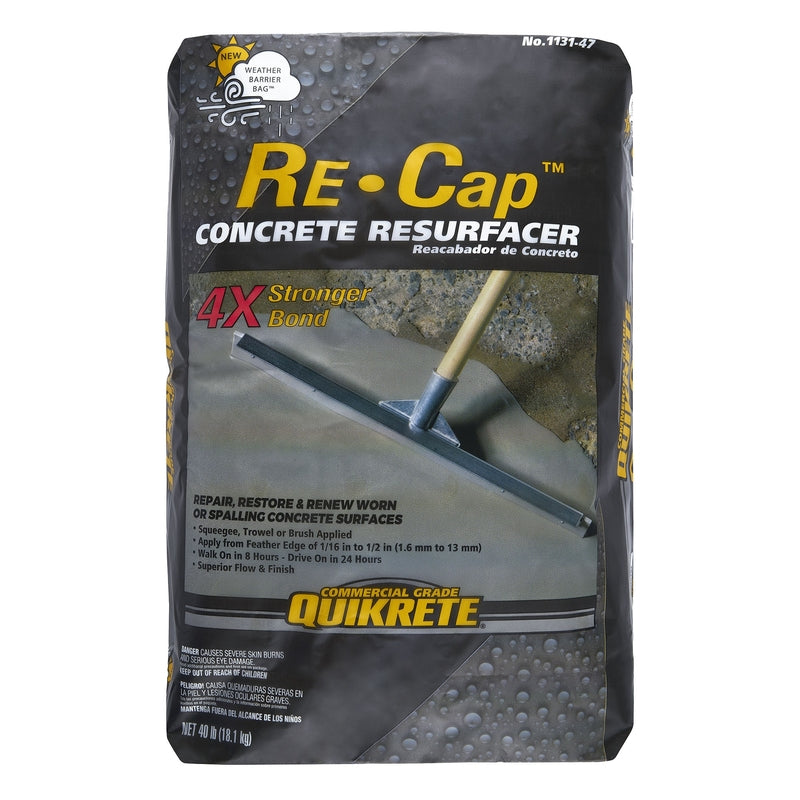 QUIKRETE - Quikrete Re-Cap Concrete Resurfacer 40 lb Gray