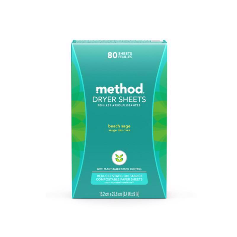 METHOD - Method Beach Sage Scent Dryer Sheets Sheets 80 pk - Case of 6