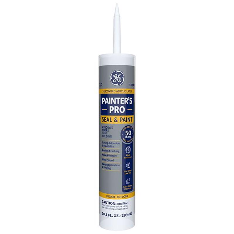 GE - GE Painter's Pro Clear Acrylic Latex Painter's Caulk Sealant 10.1 oz - Case of 12