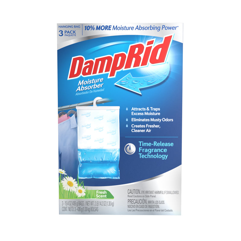 DAMPRID - DampRid Hanging Moisture Absorber Fresh Scent 15.4 oz 3 pk - Case of 4