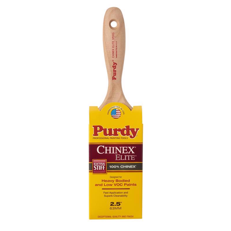 PURDY - Purdy Chinex Elite Sprig 2-1/2 in. Extra Stiff Flat Trim Paint Brush