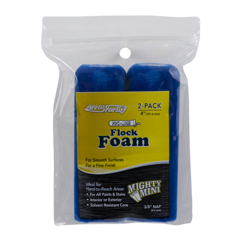 ARROWORTHY - ArroWorthy Pro-Line Flock 4 in. W X 3/8 in. Mini Paint Roller Cover 2 pk - Case of 12