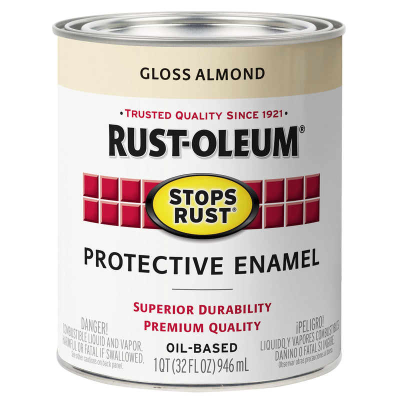 RUST-OLEUM - Rust-Oleum Stops Rust Indoor and Outdoor Gloss Almond Oil-Based Rust Prevention Paint 1 qt