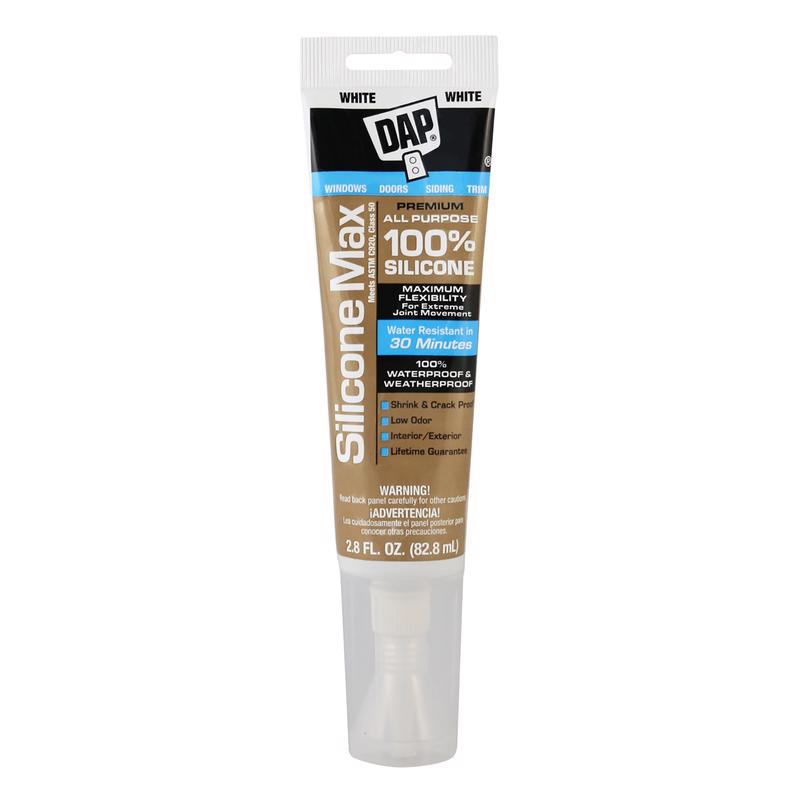 DAP - Dap Silicone Max White Silicone All Purpose Sealant 2.8 oz - Case of 12