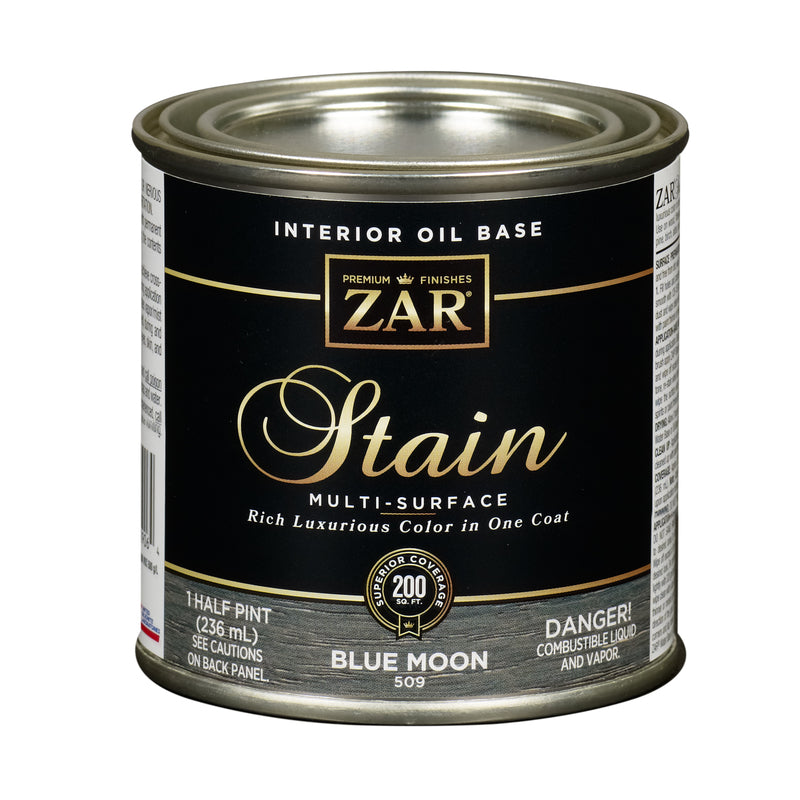 ZAR - ZAR Semi-Transparent Blue Moon Oil-Based Polyurethane Wood Stain 0.5 pt - Case of 6