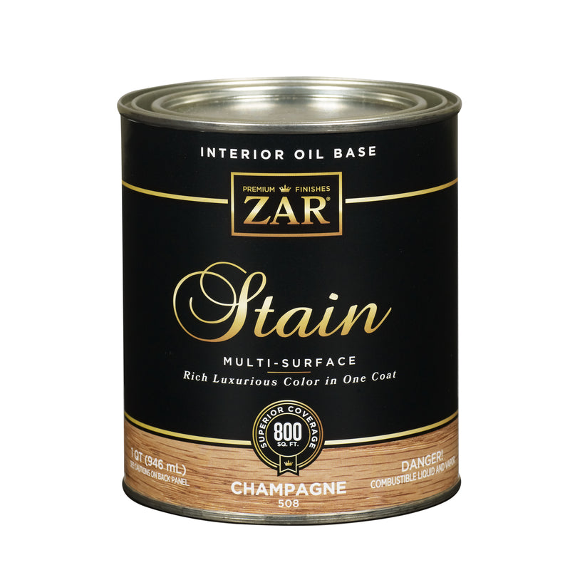 ZAR - ZAR Semi-Transparent Champagne Oil-Based Polyurethane Wood Stain 1 qt - Case of 4