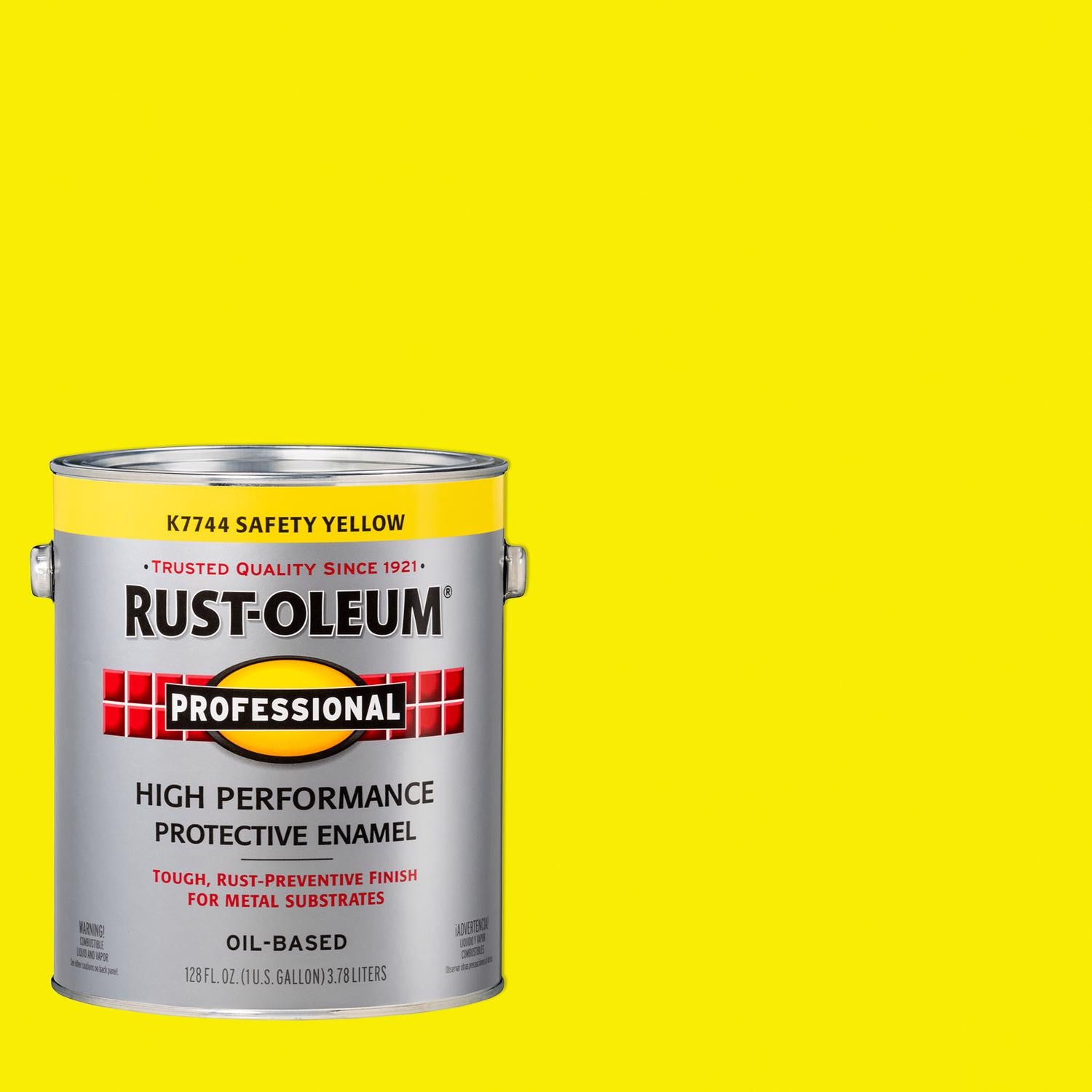 Rust-Oleum Gloss Safety Yellow Oil-Based Protective Enamel Exterior and Interior 1 gal - Case of 2