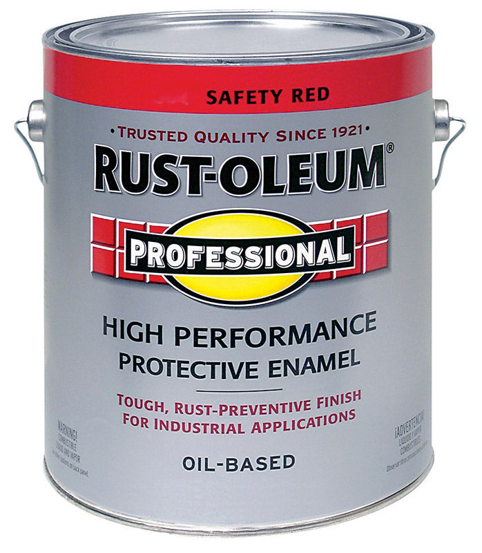 RUST-OLEUM - Rust-Oleum Professional Indoor and Outdoor Gloss Safety Red Oil-Based Enamel Protective Paint 1 gal - Case of 2