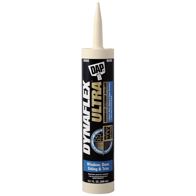 DAP - DAP Dynaflex Ultra Beige Advanced Latex Door/Siding/ Window Sealant 10.1 oz - Case of 12