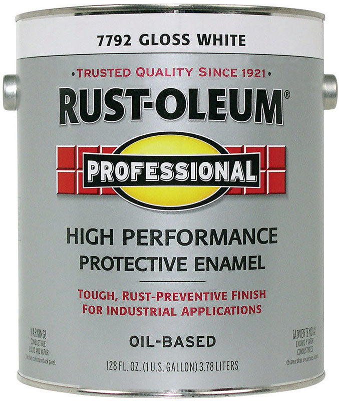 RUST-OLEUM - Rust-Oleum Indoor and Outdoor Gloss White Oil-Based Enamel Protective Paint 1 gal - Case of 2