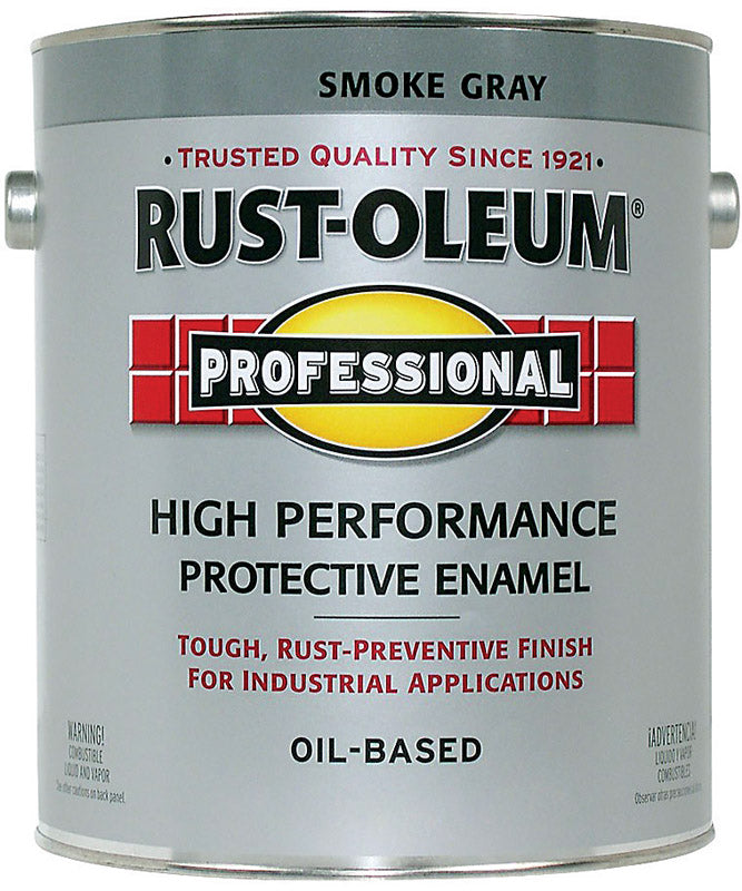 RUST-OLEUM - Rust-Oleum Professional Indoor and Outdoor Gloss Smoke Gray Oil-Based Enamel Protective Paint 1 gal - Case of 2