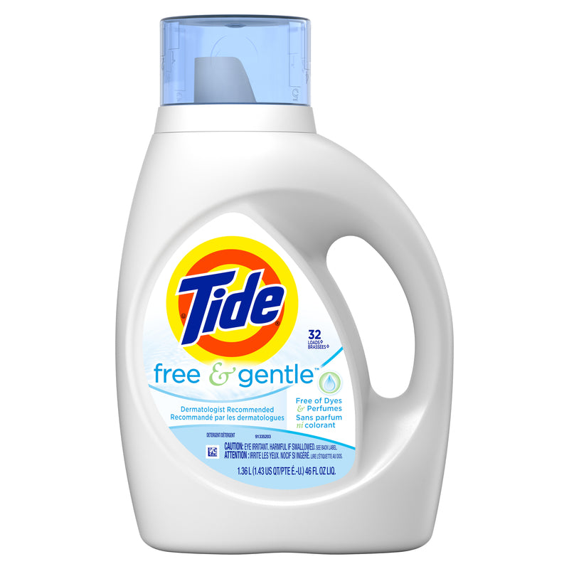 TIDE - Tide Free & Gentle No Scent Laundry Detergent Liquid 46 oz 1 pk - Case of 6 [80363659]