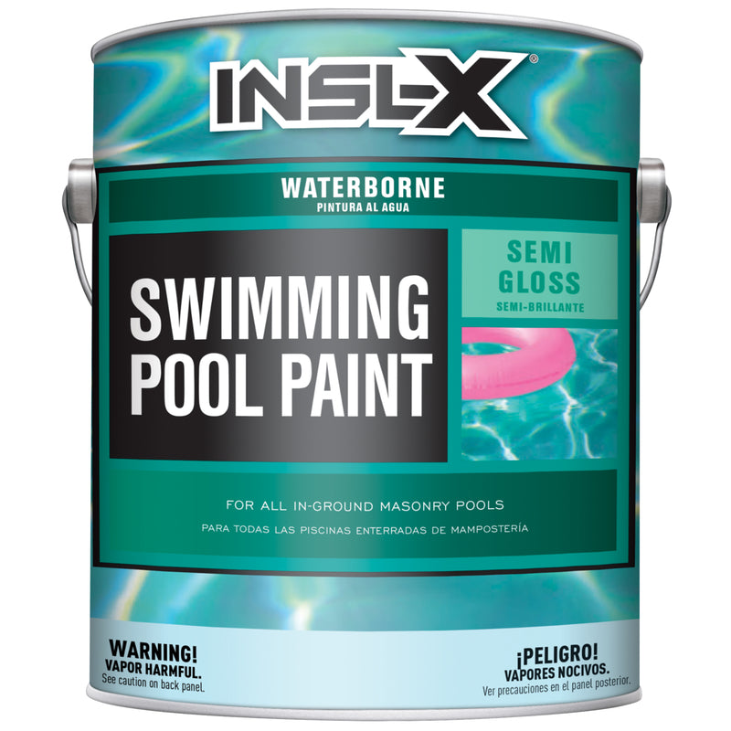 INSL-X - Insl-X Indoor and Outdoor Semi-Gloss White Acrylic Swimming Pool Paint 1 gal