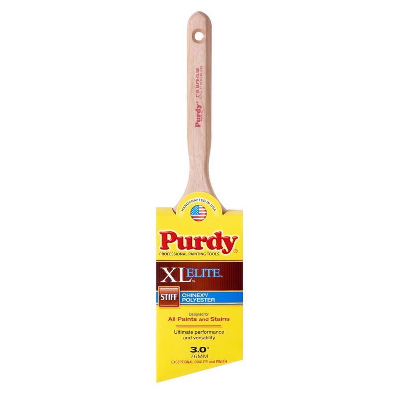 PURDY - Purdy XL Elite Glide 3 in. Stiff Angle Trim Paint Brush