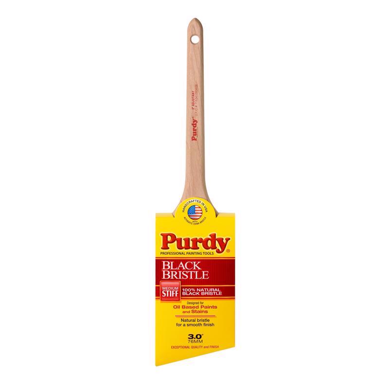 PURDY - Purdy Black Bristle Adjutant 3 in. Medium Stiff Angle Trim Paint Brush