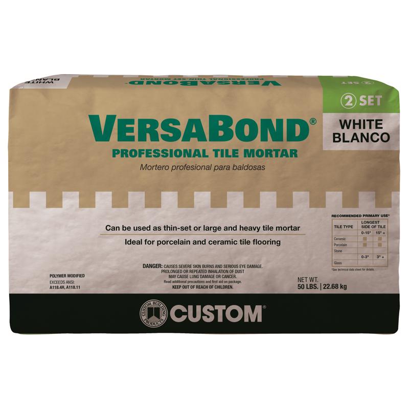 CUSTOM BUILDING PRODUCTS - Custom Building Products VersaBond White Thin-Set Mortar 50 lb
