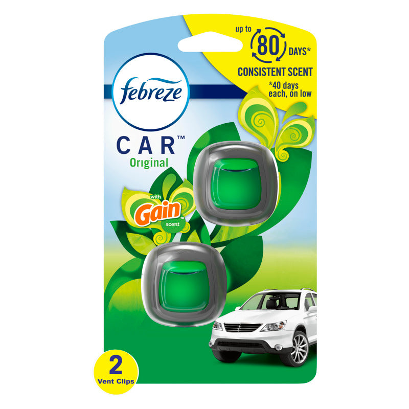 FEBREZE - Febreze Original Gain Scent Car Air Freshener 0.06 oz Liquid 2 pk - Case of 8