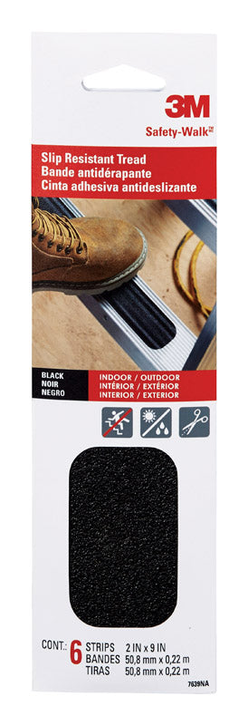 3M - 3M Safety-Walk Black Anti-Slip Tape 2 in. W X 9 in. L 6 pk