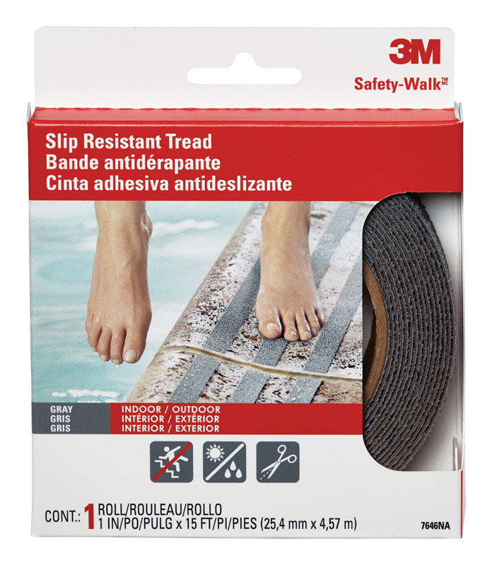 3M - 3M Safety-Walk Gray Anti-Slip Tape 1 in. W X 15 ft. L