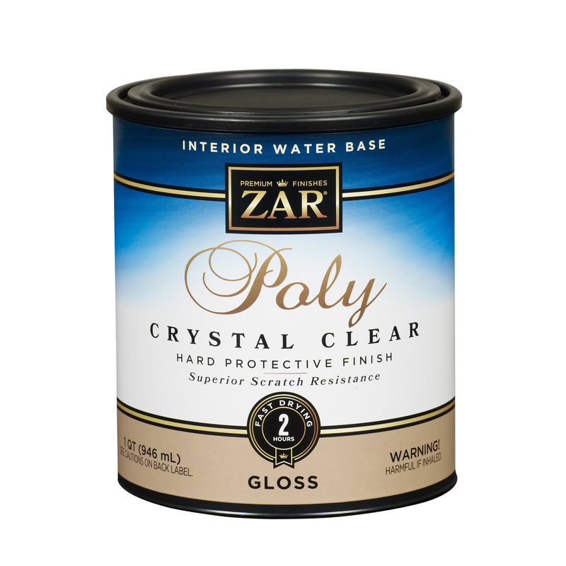 AQUA ZAR - ZAR Aqua Gloss Clear Water-Based Polyurethane 1 qt - Case of 4