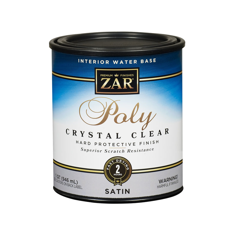 AQUA ZAR - ZAR Aqua Satin Clear Water-Based Polyurethane 1 qt