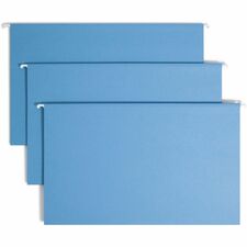 Smead Colored 1/5 Tab Cut Legal Recycled Hanging Folder [FOLDER;HANGING;LGL;1/5;BLUE-BX]