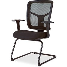 Lorell ErgoMesh Series Mesh Back Guest Chair with Arms [CHAIR;SIDE;MESH;BLK-EA]