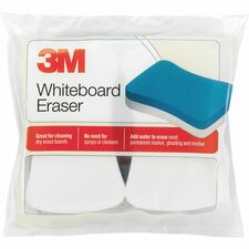 3M Whiteboard Erasers - White, Blue - 5" Width x 3" Height x - 2 / Pack